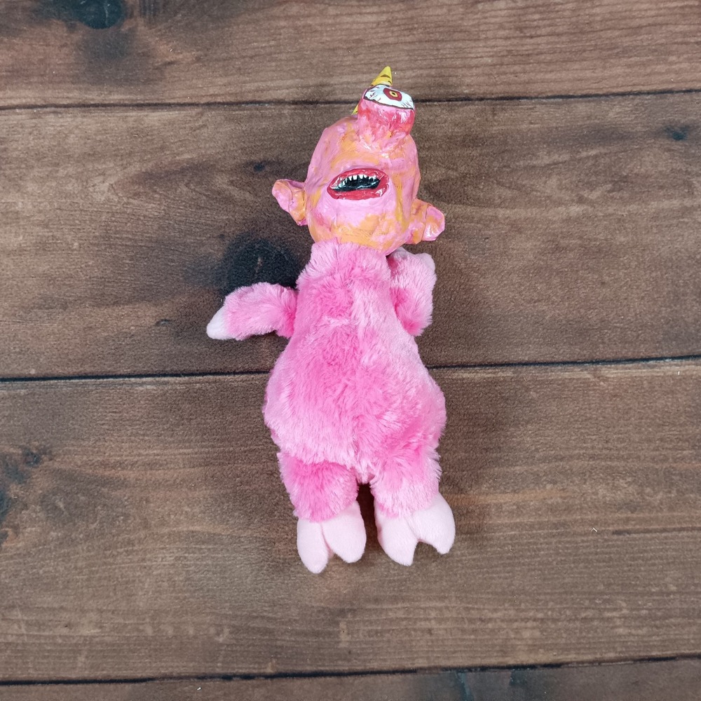 Creepy Pink Plush Monster Toy With‎ Eye Cone Weirdcore Oddcore Doll
